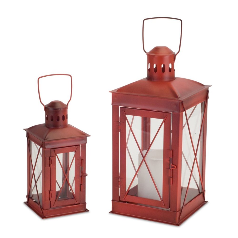 LANTERN (SET OF 2) METAL/GLASS
